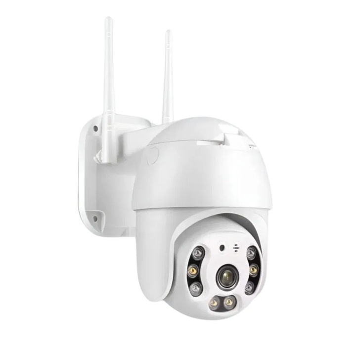 Външна WiFi Камера А6 с обектив 4MP, ICSee, Бял