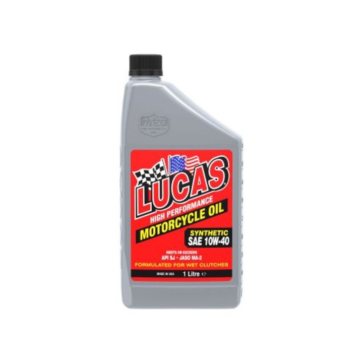 Ulei sintetic de motor pentru motociclete Lucas Oil Products 10W40, 1L