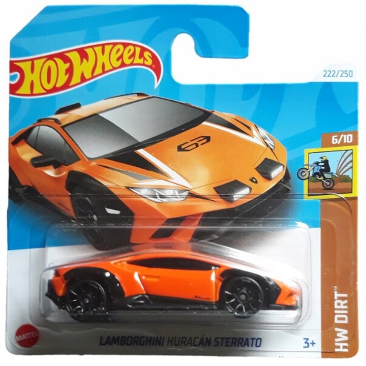 Masinuta Metalica Hot Wheels, Lamborghini Huracan Sterrato, Colectia HW Dirt, Editia 2024, 1:64, portocaliu
