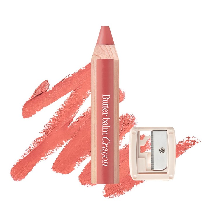 Clio Butter Balm Crayon Blush #02 Picnic Coral 3.9g + подарък острилка