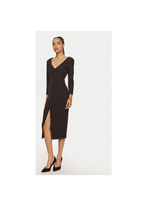 Női ruha, Access Fashion, 304686979, Újrahasznosított poliészter/Poliészter, Fekete, Fekete