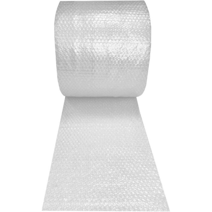 Kis buborékfólia csomagoláshoz és védelemhez, 40 cm x 50 méter hosszú, átlátszó