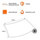 Fata de masa pentru contact direct cu alimentele, neteda, 140 x 100 cm, DecoMeister®, Model Padure tropicala, CA318-140-0100S