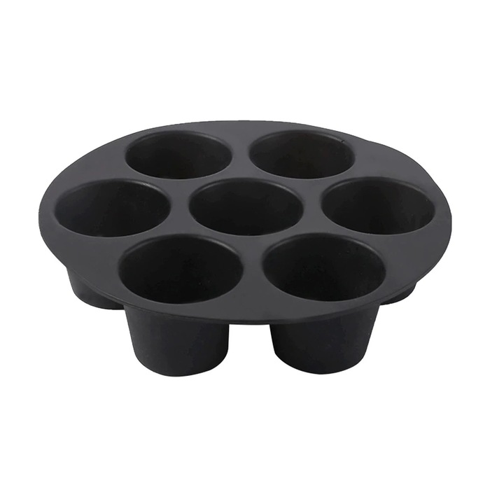 Forma silicon 7 gauri pentru briose, verde-albastru-negru, 21x4cm