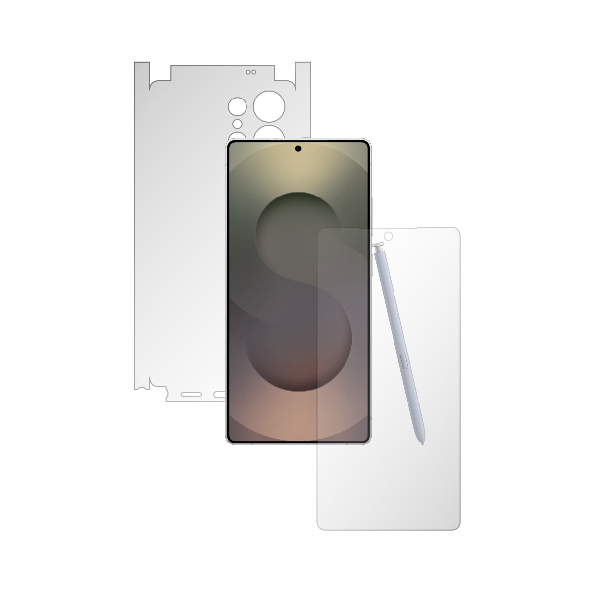 Folie de Protectie Full-Body Folie24, pentru Samsung Galaxy S25 Ultra, 1 Set Mate cu Acoperire 360, Ecran + Spate si Laterale, Adezive, Flexibile cu Auto Regenerare