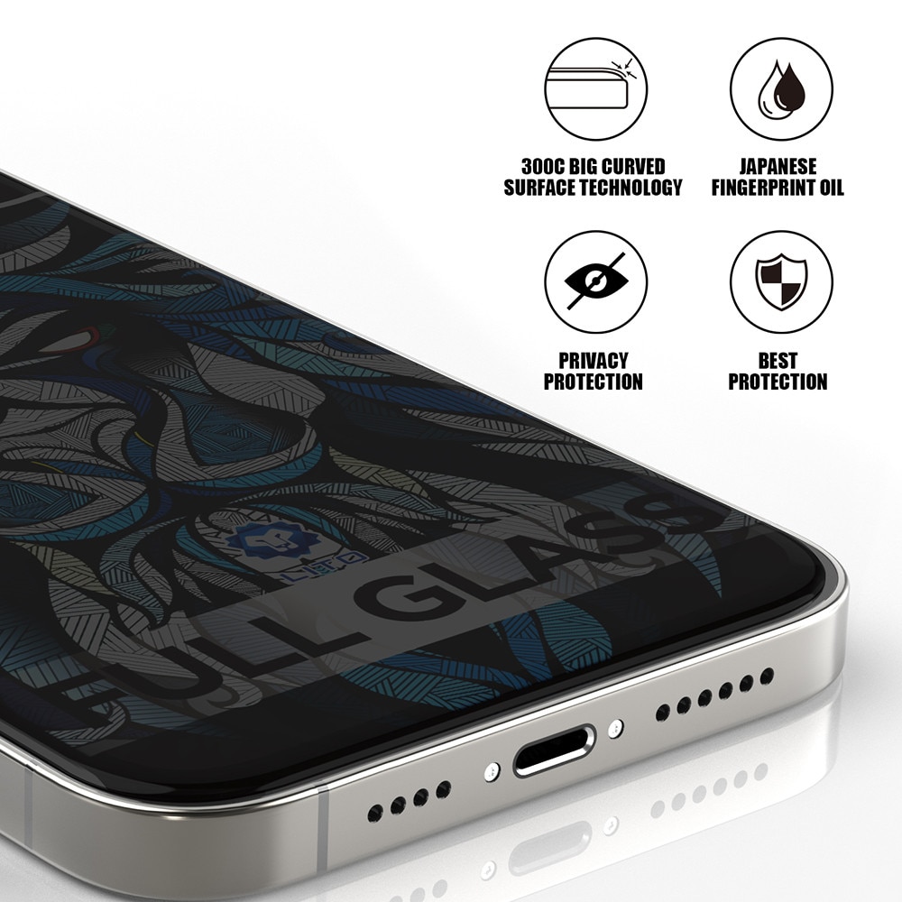 Husa Protectie Compatibila cu D+ Max Privacy 300C, Lito, iPhone 15 Plus - Black