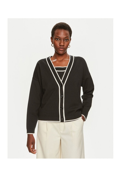 Cardigan dama, Boss, 304313004, Viscoza/Poliester, Negru, Negru