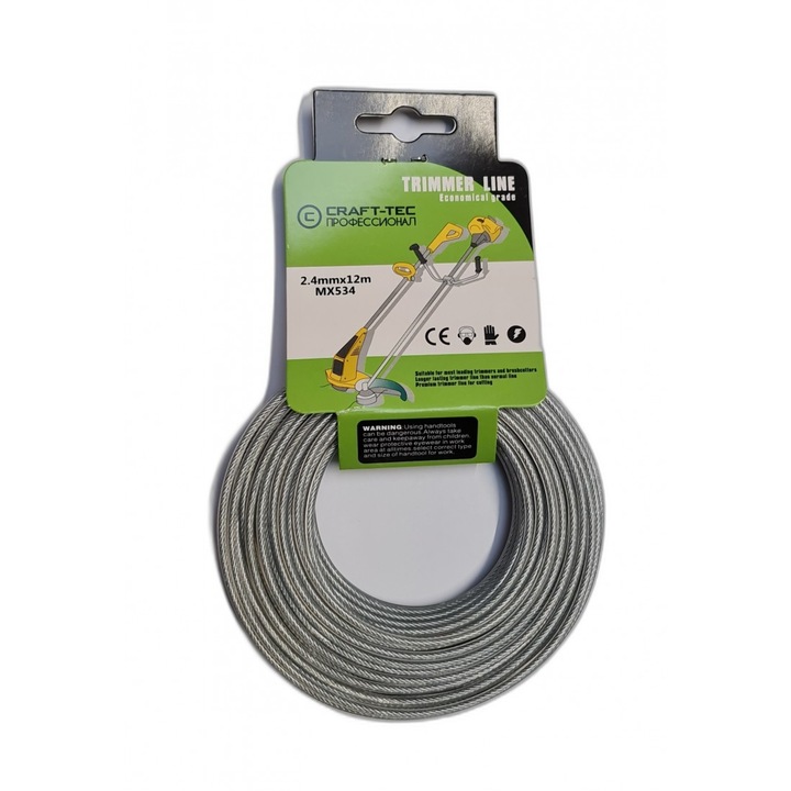 5 db-os bozótvágó sor készlet 2,4 mm, felső betét, 15 m, Craft-Tec MX534 – fejlett ütésállóság