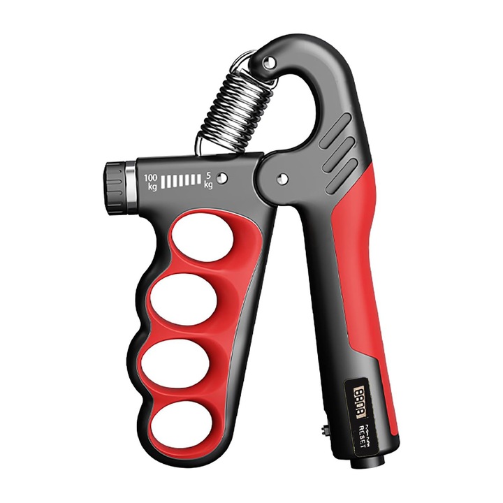 Antrenor de forta Grip, antrenor de mana Grip, rezistenta reglabila, 11-220 lbs (5-100 kg), contor automat, design ergonomic, antrenor de forta a antebratului pentru muzicieni, sportivi si reabilitarea leziunilor