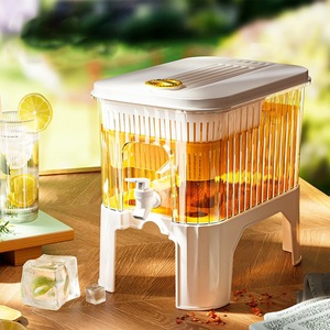 Dozator 5L cu robinet, filtrare, alb/transparent,