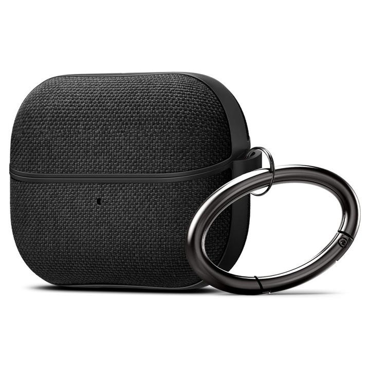 Husa pentru Samsung Galaxy Buds 3/3 Pro, Z174, Design minimalist, Policarbonat, Textil, Black