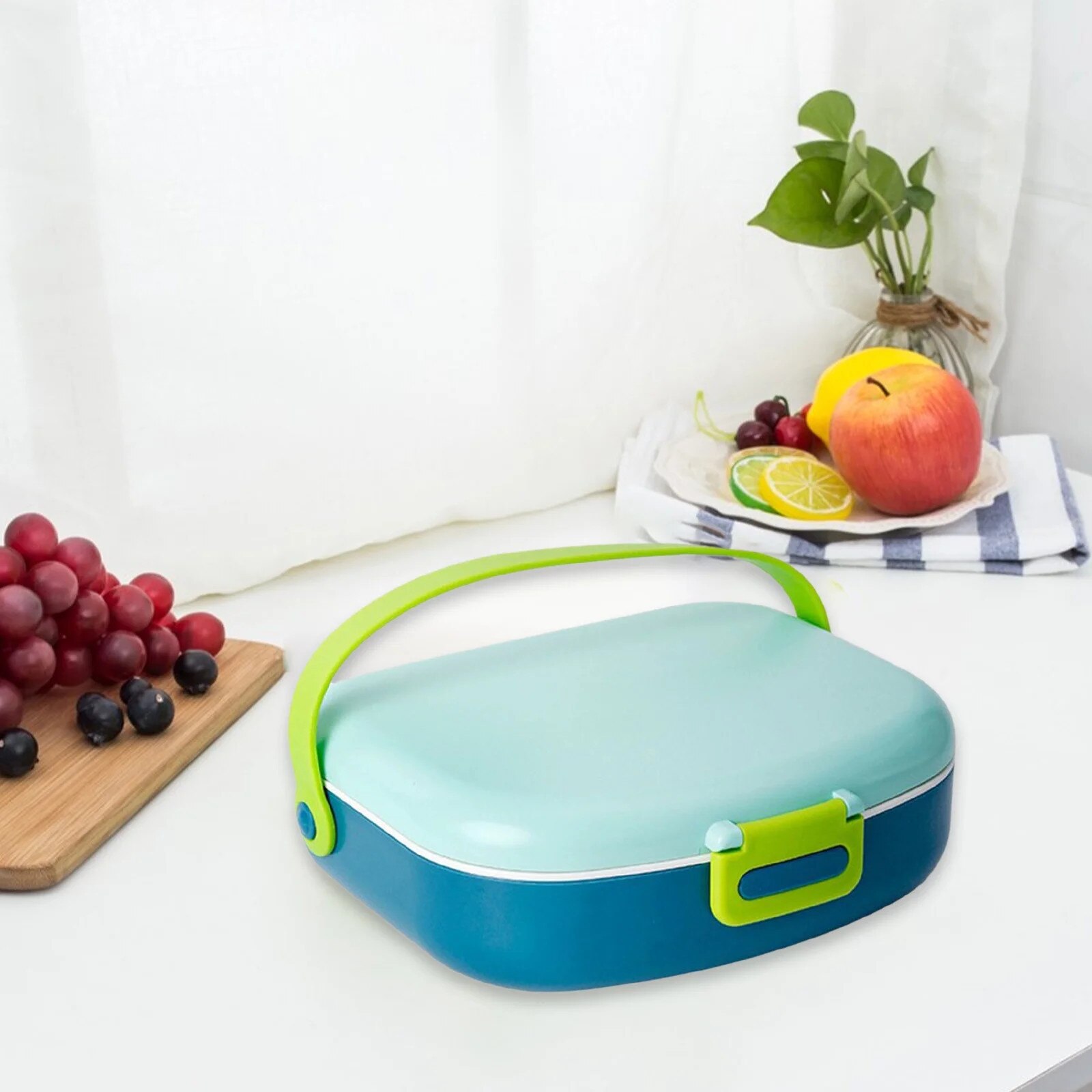 Cutie alimentara set, bento, 4 compartimente, plastic, multicolor