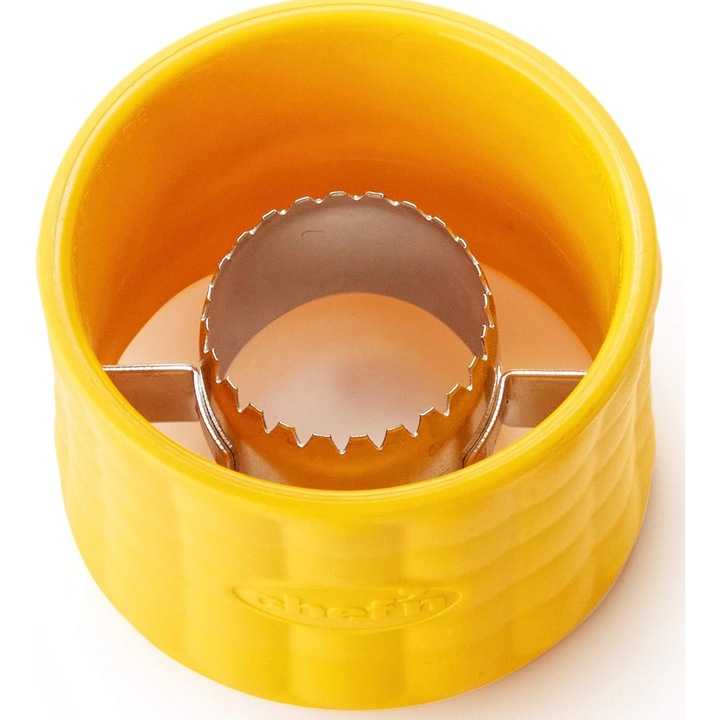 Curatator de porumb Enforose, lame din otel inoxidabil, compact, galben