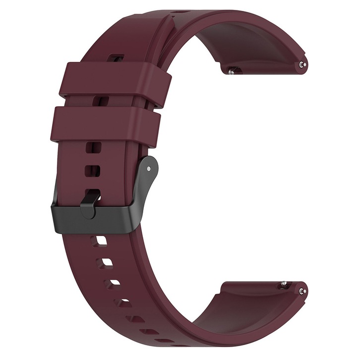 Каишка за Watch GT6 Pro 46 мм/ GT6 46 мм/ GT5 Pro/ GT5/GT4/ GT3 (46 мм) / GT 2 (46мм)/ GT 2 Pro - ширина 22 мм - първокласен силикон, модерен дизайн - бордо