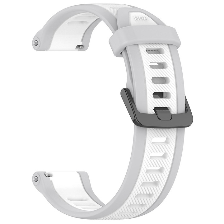 Каишка за смарт часовник Huawei Watch GT 4 (46 мм) / Huawei Watch GT 3 (42 мм) / GT 3 Pro (43 мм) - силиконова каишка Quickfit - ширина 20 мм - бяла