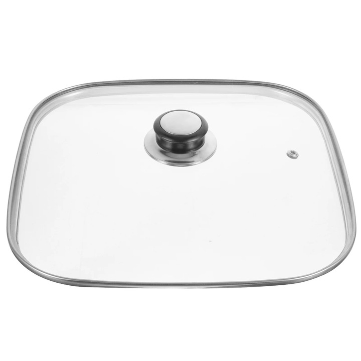 Capac oala bucatarie, transparent, 27x27x4.5cm