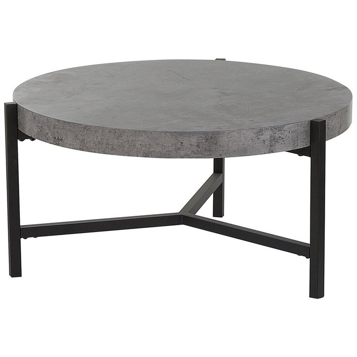 Masuta de cafea gri cu efect de ciment ⌀ 75 cm Bonita