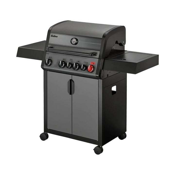 Gratar pe gaz, 4 arzatoare inox, arzator infrarosu, grile fonta, Enders Hyde 4 SIKR Turbo 804133