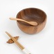 Bol lemn, salata, durabil, neted, natural, 20x10cm