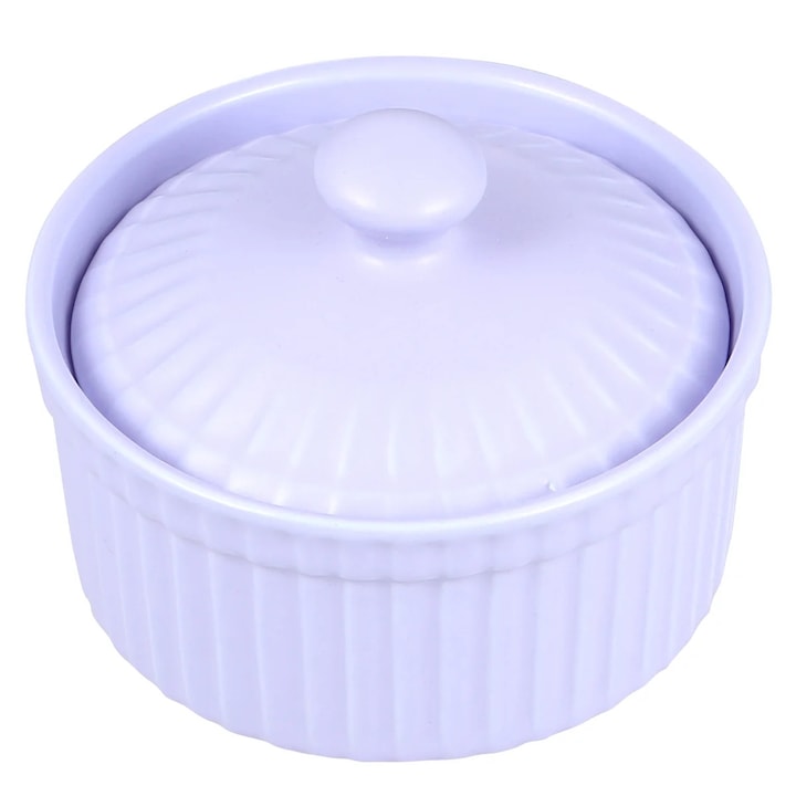 Bol ceramic YANYXR mov 8.5x8.5x6cm cu capac