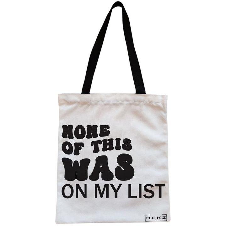 Vászon női táska, modell Egyik sem volt a listámon, 38x34,5 cm, fehér, BEKZ