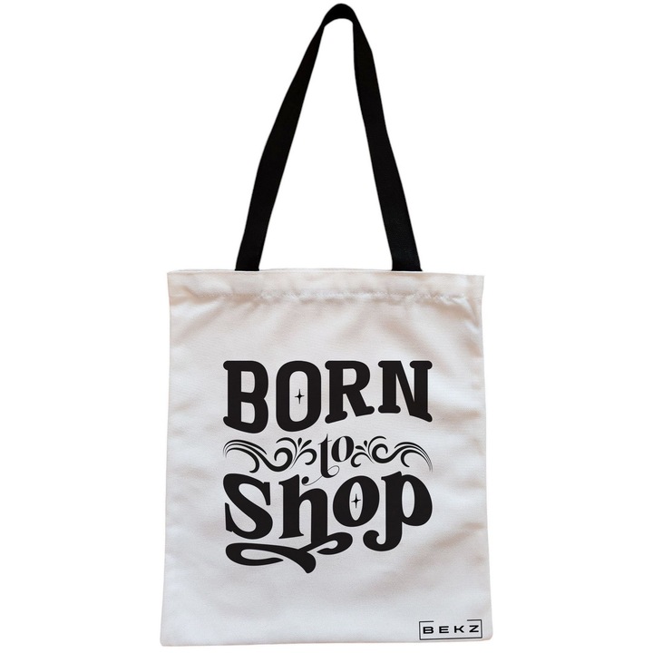 Vászon hordtáska nőknek, Boln to Shop modell, 38x34,5 cm, fehér, BEKZ