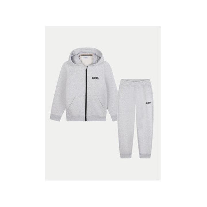 Анцуг за момче, Boss, 304189654, Памук, Сив, Сив, 152 CM