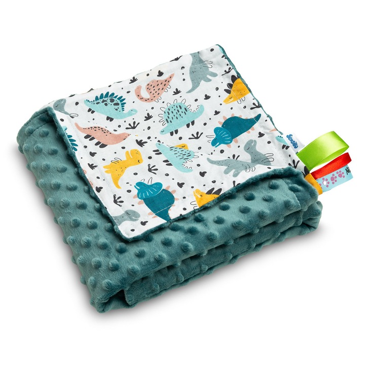 Детско одеяло, SENSILLO, Baby Nest 75x100 см, Minky, Зелено