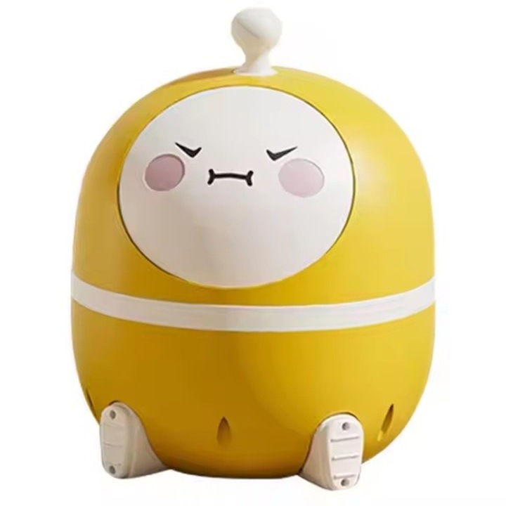 Olita 2in1, model ou, cu reductor wc, din plastic, cu muzica si lumini, 29x29x22 cm, galben