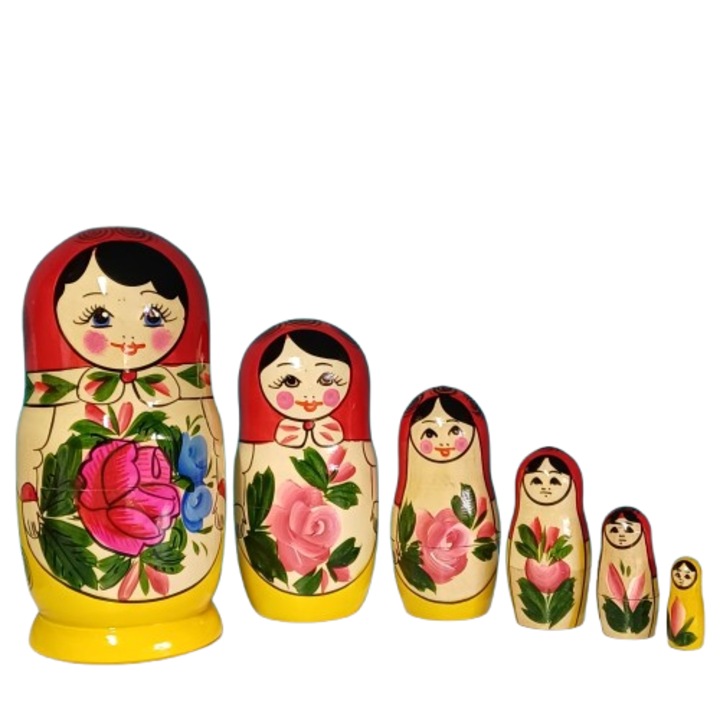 Set 6 papusi Matrioska Simionov, 14 cm