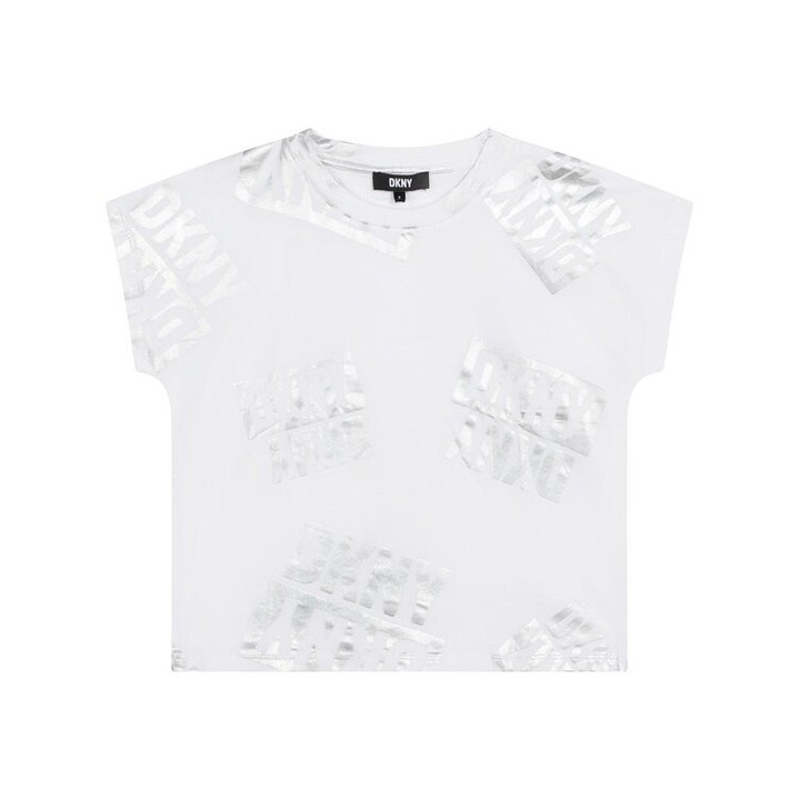 Tricou fete, Dkny, 301988342, Bumbac, Alb, Alb, 152 CM