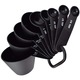 Set ustensile de masurat, 9 piese, plastic, multicolor, 300 ml