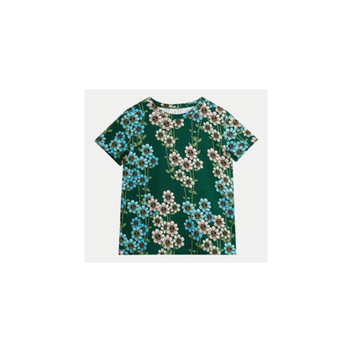 Tricou fete, Mini Rodini, 304158025, Lyocell, Verde, Verde