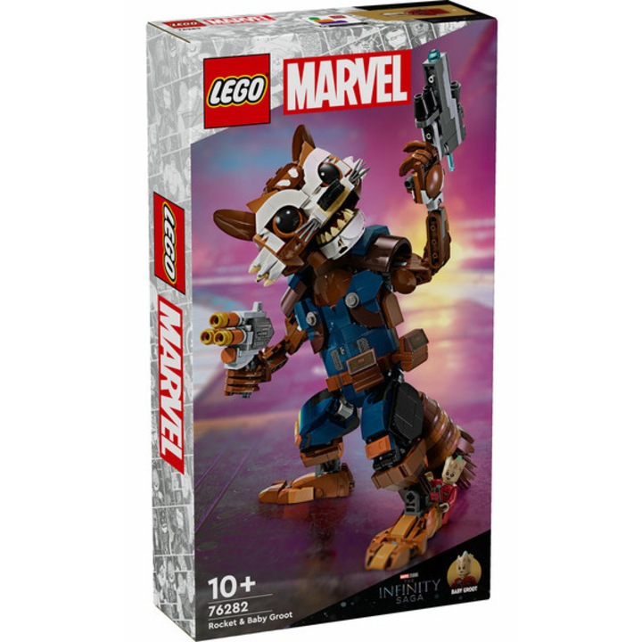 LEGO Marvel - Mordály & Baby Groot, 566 elem, 10+, Akció és kaland, Világűr