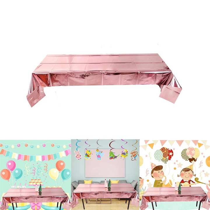 YANYXR Rose Gold asztalterítő 1x2.7m eldobható fólia