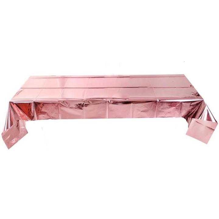 Rose gold asztalterítő, 39.37x106.29 inch, fólia, eldobható