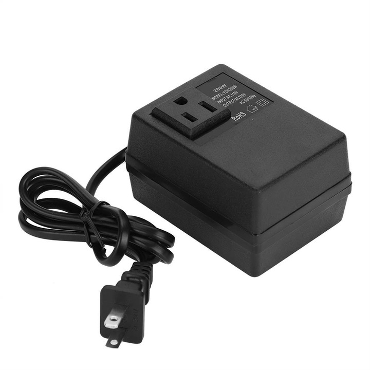 Converter de tensiune AMRINUGL, design compact, utilizare internationala, usor de transportat