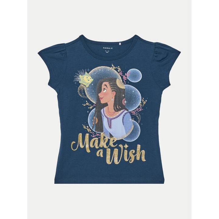 Lányka póló, Name It, 304719349, Pamut, Kék, Kék