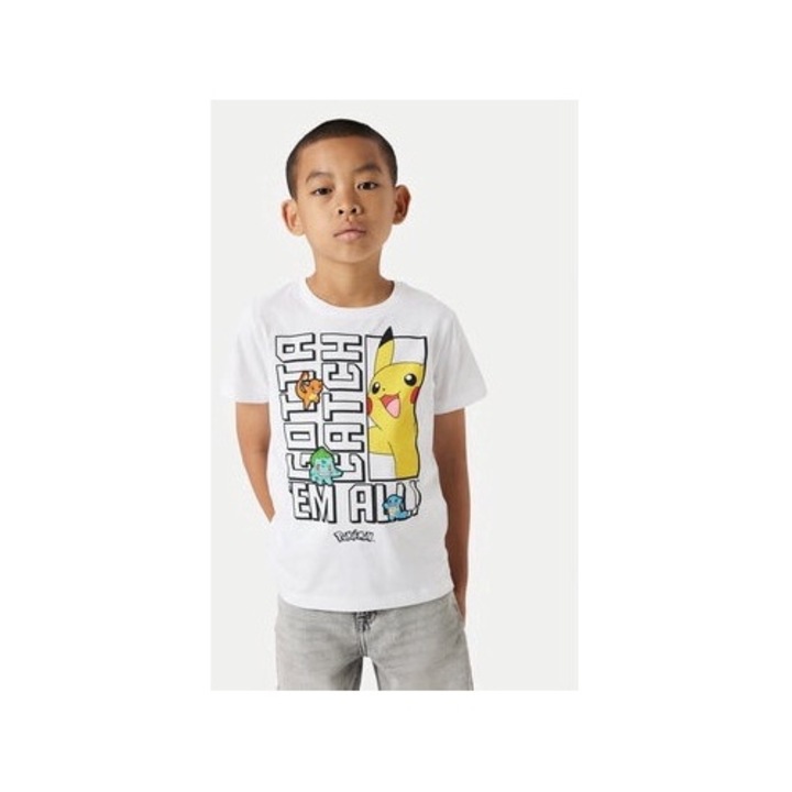 Fiú póló, Name It, 304938245, Pamut, Fehér, Fehér