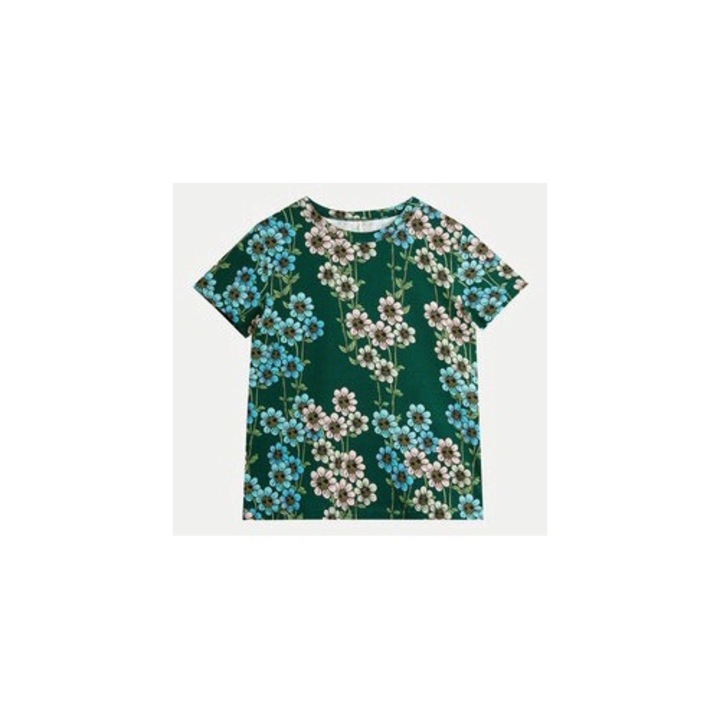 Tricou fete, Mini Rodini, 304158025, Lyocell, Verde, Verde