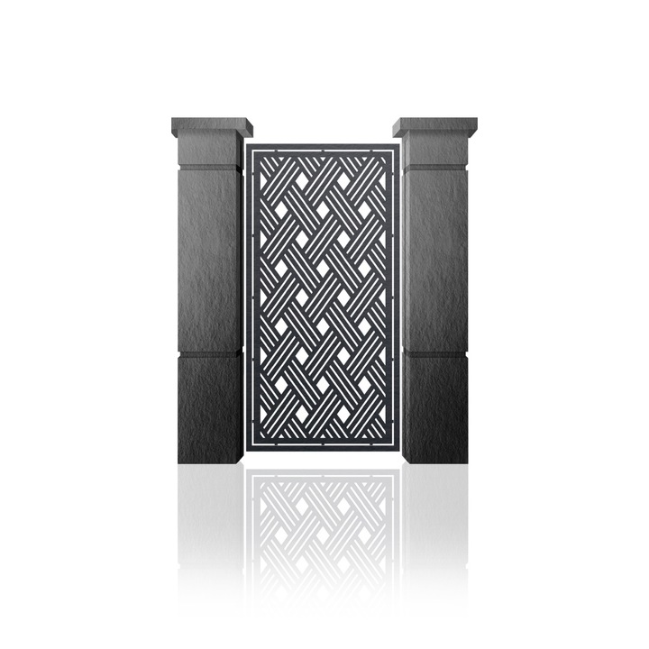 Poarta pietonala din tabla debitata model ROBERT, 1000x2000 mm, Ferrobrand