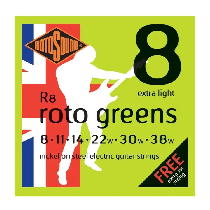 Set Corzi Chitara Electrica - Rotosound Roto Greens 08-38