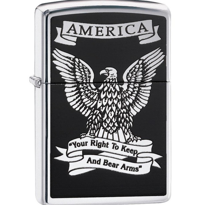 Bricheta Zippo 28290 Eagle Right to Bear Arms