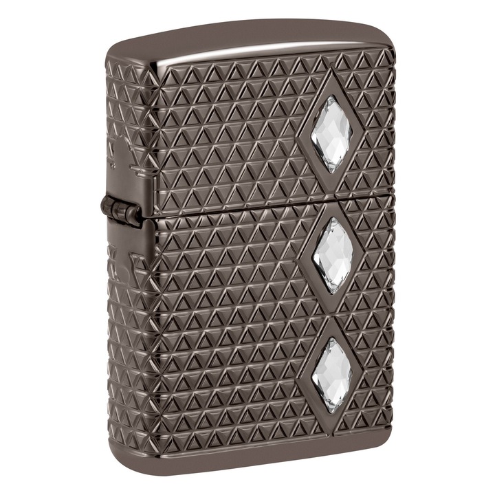 Bricheta Zippo 46316 Diamond Pattern Deep Carved Armor