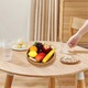 Cos de fructe si paine impletit manual YANYXR, rattan, portabil, 30x20cm