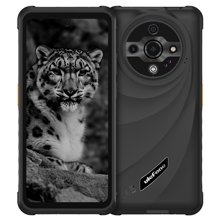 Telefon mobil Ulefone Armor X31, Dual SIM, 4G, Octa-Core Mediatek Helio G91, IPS 6.56-inch 90Hz HD+, 12GB RAM (6GB + 6GB RAM), 128GB, 6050mAh, NFC, IP68, Android 14, Black