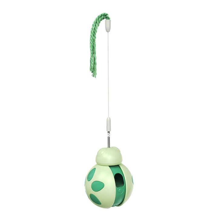 Jucarie interactiva pentru pisici, design buburuza, dispenser recompense, 8x7.59x30cm, plastic