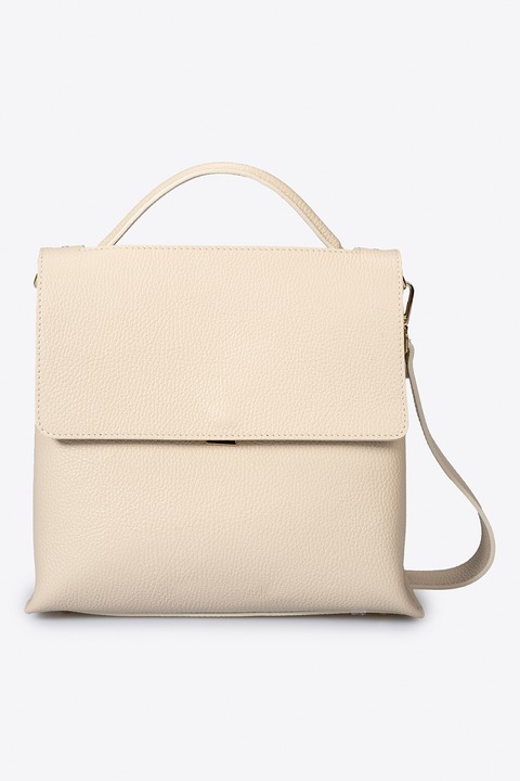 Massimo Castelli, Texturált bőr válltáska, Világosbézs