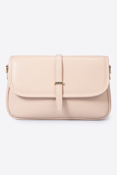 Massimo Castelli, Geanta crossbody de piele cu aspect texturat, Roz pal