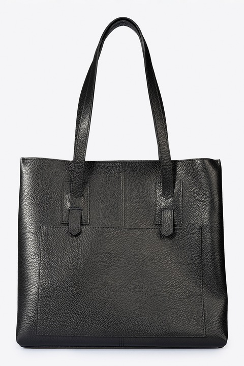 Massimo Castelli, Релефна кожена чанта Tote, Черен